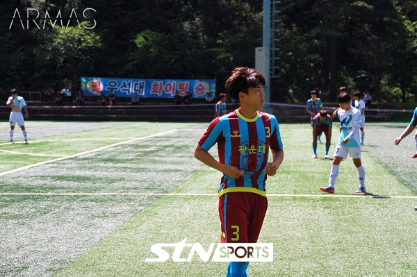 지난 추계연맹전 16강 우석대전에 출전한 박성우ⓒ아르마스