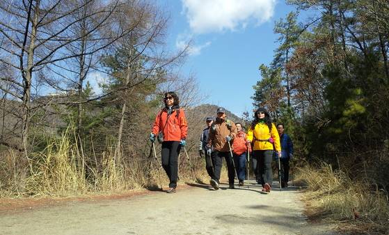 다음 달 4일 서울대공원 동물원 둘레길에선 스틱을 이용해 걷는 '노르딕 워킹 클래스'가 열린다. ［사진 서울대공원］