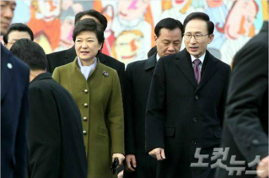 전 대통령 박근혜(왼쪽)와 이명박(사진=자료사진/노컷뉴스)