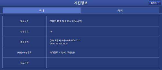 기상청 홈페이지. [중앙포토]