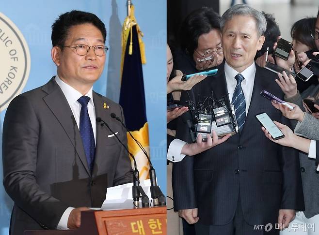 송영길 더불어민주당 의원, 김관진 전 국방부 장관 /사진=이동훈 기자(왼쪽), 김창현 기자