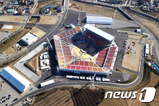 2018 평창동계올림픽 개폐회식이 열릴 대관령면 개폐회식장 일대. /사진=뉴스1