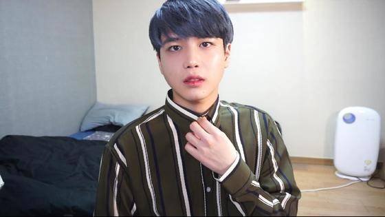 유튜버 '신쿡(김신도)'의 아이돌 메이크업. [사진 신쿡]