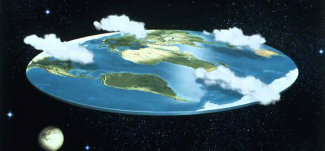 평평한 지구를 믿는 사람들이 그린 지구의 모습