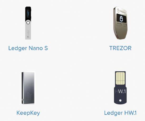 암호화폐 거래를 위한 개인키를 안전하게 저장하는 용도로 쓰이는 하드웨어 지갑(자료=바이비트코인월드와이드)