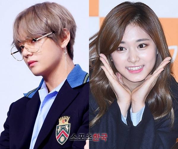 '방탄소년단' 뷔, '트와이스' 쯔위. 사진=이규연 기자 fit@hankooki.com