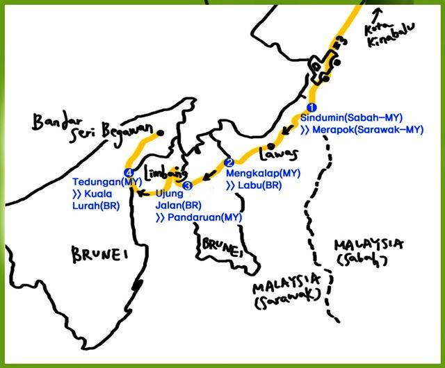 렌터카가 넘어야 할 4번의 스탬프 찍기 고개.