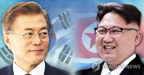 김정은, 문재인 대통령 지지의사 긍정평가·환영(PG) [제작 이태호] 사진합성