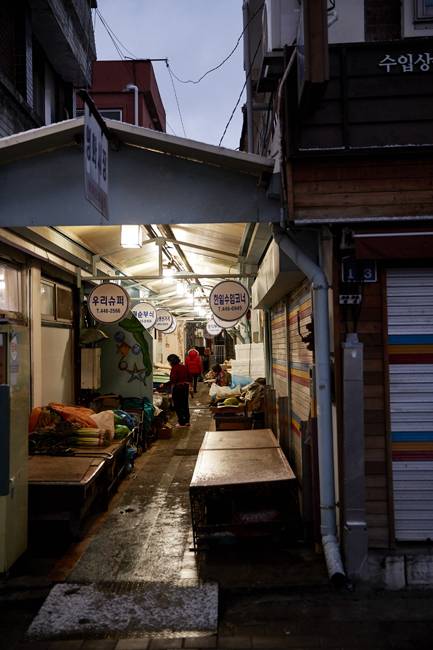 군산 월명동 영화시장 골목. 군산시는 올해 청년 창업가들과 함께 쇠락한 영화시장 살리기에 나선다. [홍중식 기자]