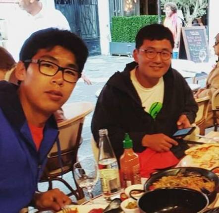 영어를 가르쳐 준 정현도 교수(오른쪽)와 정현. [사진 정현도 교수]