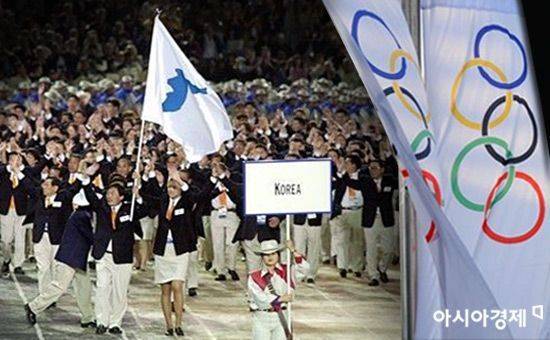 [그래픽]평창동계올림픽,단일팀,한반도기,북한,공동입장