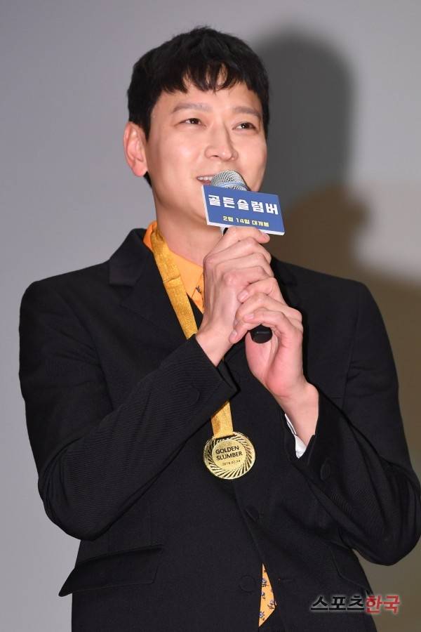 영화 '골든슬럼버' 토크 콘서트에 참석하고 있는 배우 강동원. 사진=장동규 기자 jk31@hankooki.com