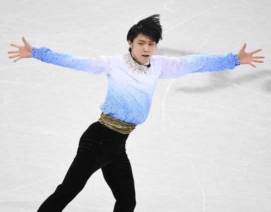 16일 평창 동계올림픽 남자 피겨스케이팅 쇼트 프로그램 경기에서 일본 하뉴 유즈루가 연기를 펼치고 있다. /스포츠조선