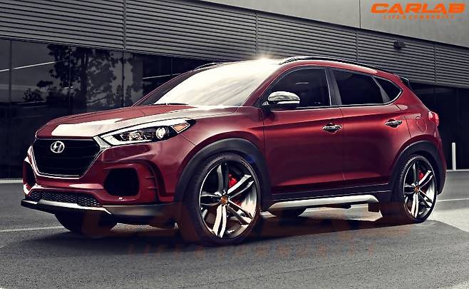 카랩에서 그린 투싼 N 예상도