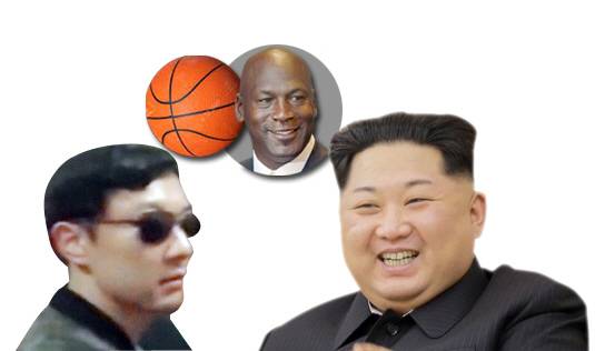 김정은은 유소년 때 스위스로 유학을 떠나기 전부터 농구에 푹 빠져 지낸 것으로 알려져 있다. 형 정철(그래픽 왼쪽사진)과 팀을 나눠 경기를 했는데, 농구에서도 지는 것을 몹시 싫어했다는 증언이 있다. 그는 마이클 조던과 코비 브라이언트 같은 미국 프로농구선수들의 열성팬이기도 했다. /자료사진=서울경제DB
