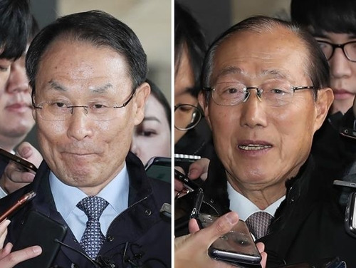 이헌수 전 국정원 기조실장(왼쪽)과 이원종 전 청와대 비서실장 [연합뉴스 자료사진]