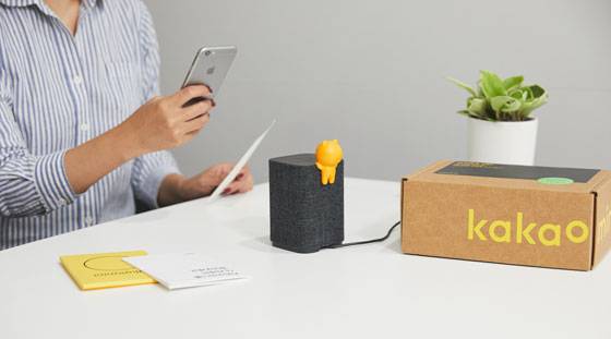 카카오의 스마트 스피커 ‘카카오미니’는 지난해 9월 예약판매 이후 올해 2월까지 10만대 이상 판매됐다./카카오 제공