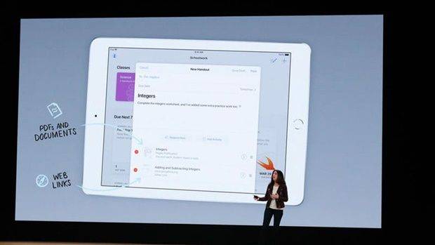 애플의 교실관리 앱 스쿨워크 (사진=씨넷)