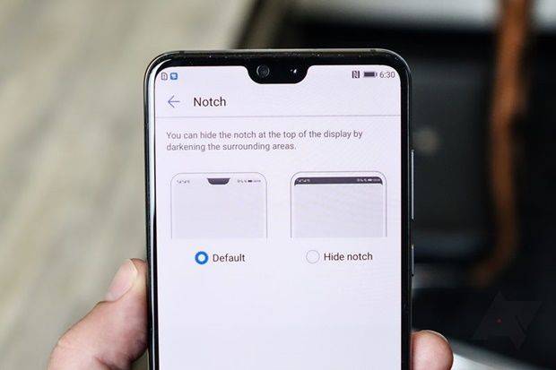 노치 기능을 활성화 시킨 화웨이 P20 (사진=안드로이드폴리스)