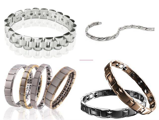 인터넷 사이트에서 판매 중인 다양한 디자인의 게르마늄 팔찌들. 업체들은 혈액순환 개선, 통증 완화, 면역력 강화 등 의학적인 효능이 있다고 광고하지만 과학적으로 입증된 효능은 단 한 가지도 없다. 인터넷 사이트 캡처