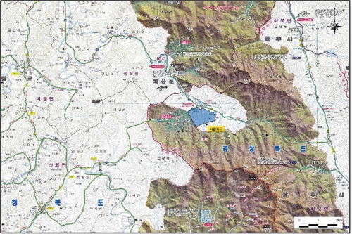사업지구 위치도 [상주시 제공=연합뉴스]