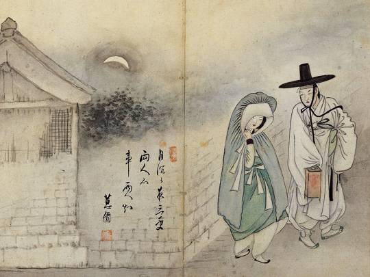 월하정인, 종이에 채색, 28.2×35.8㎝,  18세기. 간송미술관