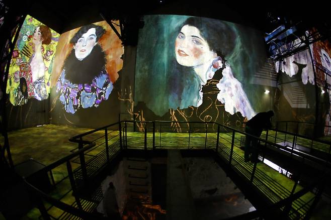 프랑스 파리에서 열리는 클림트 미디어 아트전시회. AFP연합뉴스