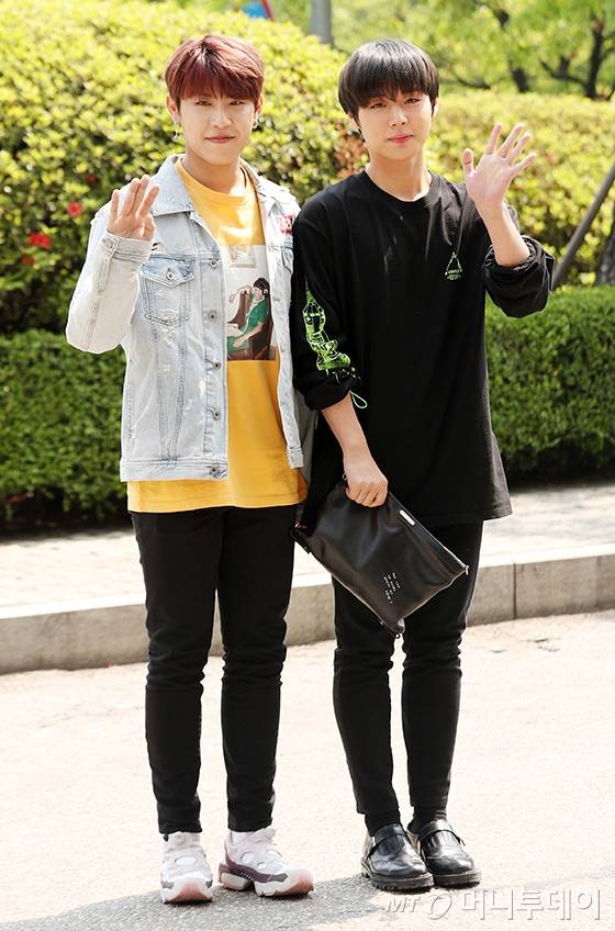 그룹 워너원 박우진, 박지훈/사진=김휘선 기자