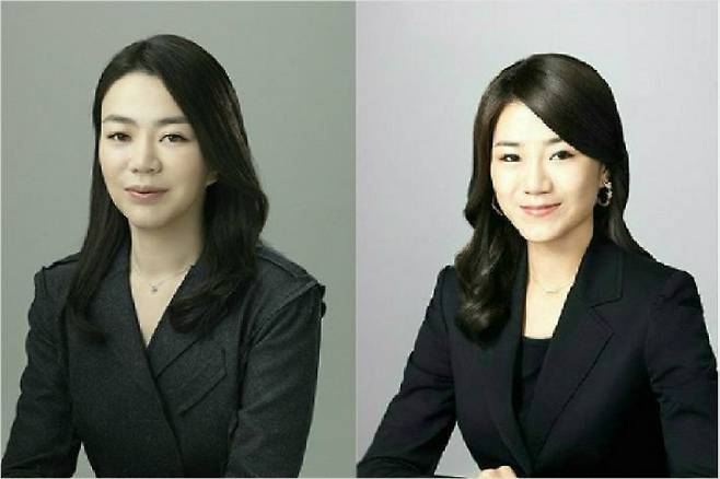 땅콩회항 갑질 당사자인 조현아 칼호텔네트워크 사장(좌)과 물벼락 갑질 당사자인 조현민 대한항공 전무(우)