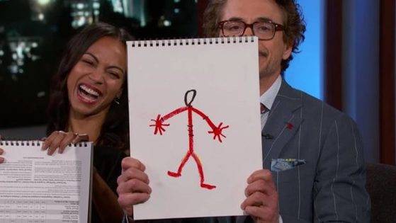 실제 다우니 주니어가 그린 '아이언맨'