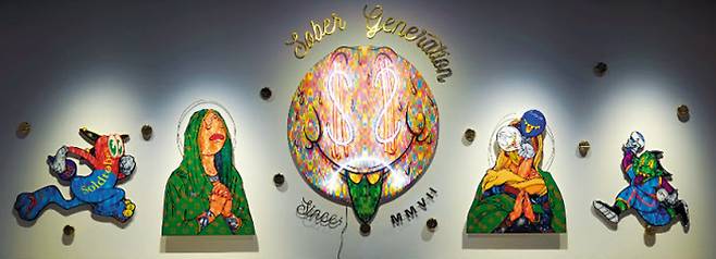 우지 하한의 ‘베이비 부밍’. 30대 중반인 작가는 미국 팝문화와 일본 만화에 영향을 받았다. /아라리오갤러리