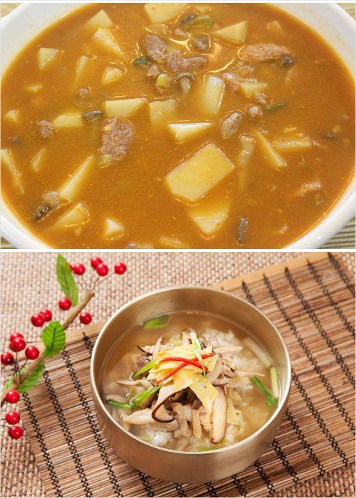 감자장 (위), 닭고기온반 (아래) (사진=안영자 씨 제공)