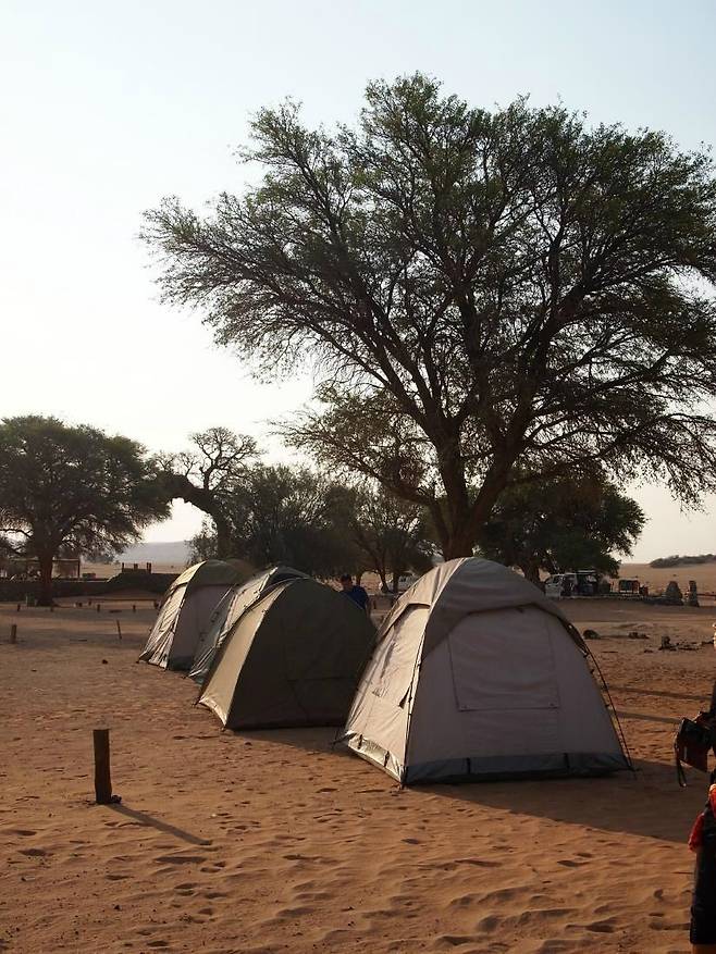 나미비아 사막투어 캠핑장. (사진=오지투어 제공)