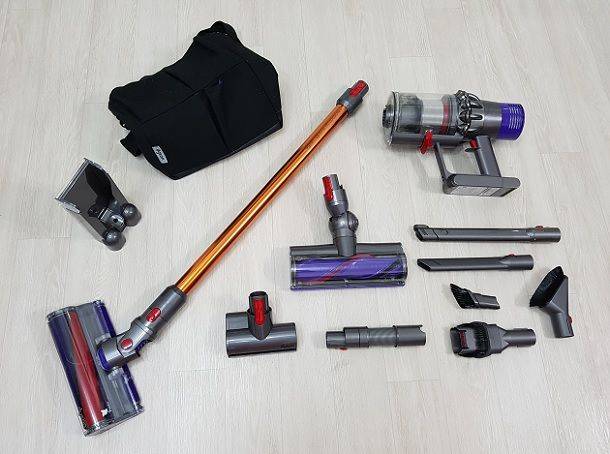 '다이슨 싸이클론 V10(Dyson Cyclone V10)' 구성.(사진=지디넷코리아)