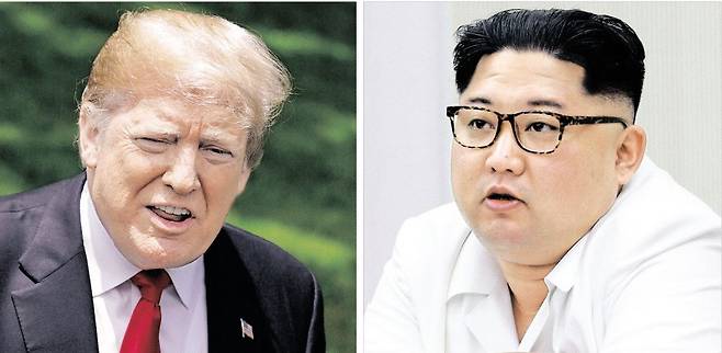 북한이 풍계리 핵실험장을 폭파한 24일 도널드 트럼프 미국 대통령이 김정은 북한 국무위원장과 가질 예정이던 6·12 북미 정상회담을 전격 취소한다고 밝혔다. 트럼프 대통령은 김 위원장에게 보낸 편지를 통해 “최근 당신들의 발언들에 나타난 극도의 분노와 공개적 적대감에 근거해 애석하게도 지금 시점에서 회담을 하는 건 부적절하다고 느낀다”면서 “싱가포르 회담은 열리지 않을 것”이라고 말했다. AFP 연합뉴스