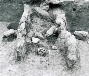 미사리 유적의 부뚜막.