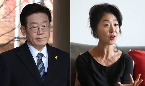 왼쪽부터 이재명 더불어민주당 경기도지사 후보, 배우 김부선. 한겨레 자료사진