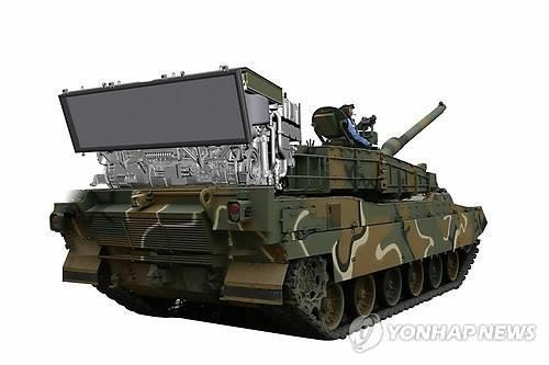 K2 전차와 파워팩(엔진+변속기). [연합뉴스 자료사진]