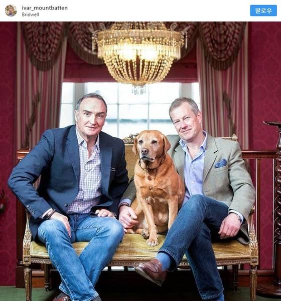 영국 왕실 첫 동성부부가 될 아이버 마운트배튼경(오른쪽)과 그의 연인 제임스 코일. [인스타그램]