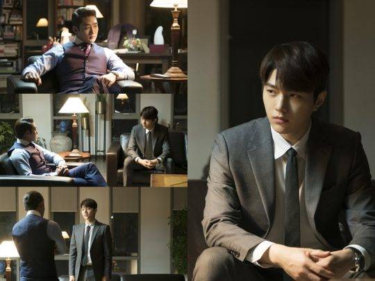 ‘미스 함무라비’ 김명수와 이태성의 기싸움. /사진제공=스튜디오 앤 뉴