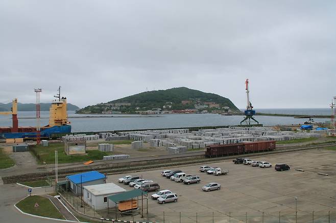 러시아 자루비노항 전경.