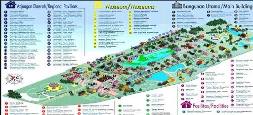 따만 미니의 안내도. 아주 넓은 관광지다.