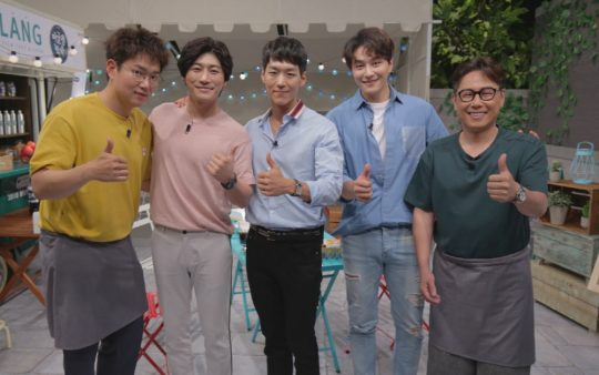 사진=장성규 아나운서(왼쪽부터), 박민성, 카이, 민우혁, 윤종신. /