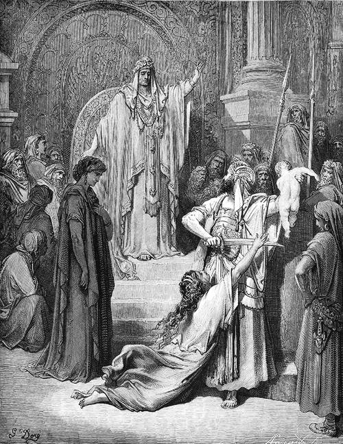 귀스타브 도레의 대표적인 목판화 작품 솔로몬의 재판 장면. 한길사 제공