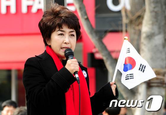 정미홍  전 대한애국당 사무총장(58·KBS 아나운서)2017.3.8/뉴스1 © News1 문요한 기자