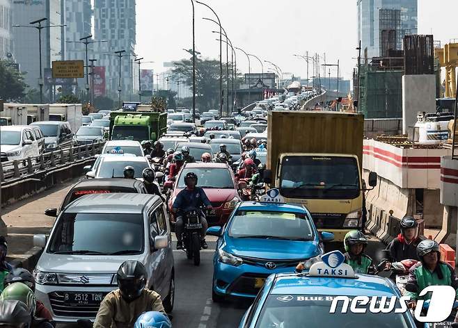 인도네시아 자카르타의 교통 체증/2018.08.02 © AFP=뉴스1