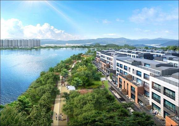 전주시 덕진구 만성동 1359-1에 들어서는 만성 이지움 레이크 테라스 투시도. /계성건설 제공