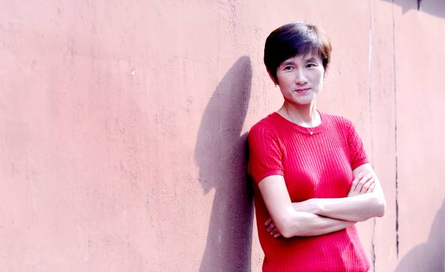 Former table tennis player-turned-coach Hyun Jung-hwa poses for a photo during an interview with The Korea Herald in Seoul on Monday. (Park Hyun-koo/The Korea Herald)