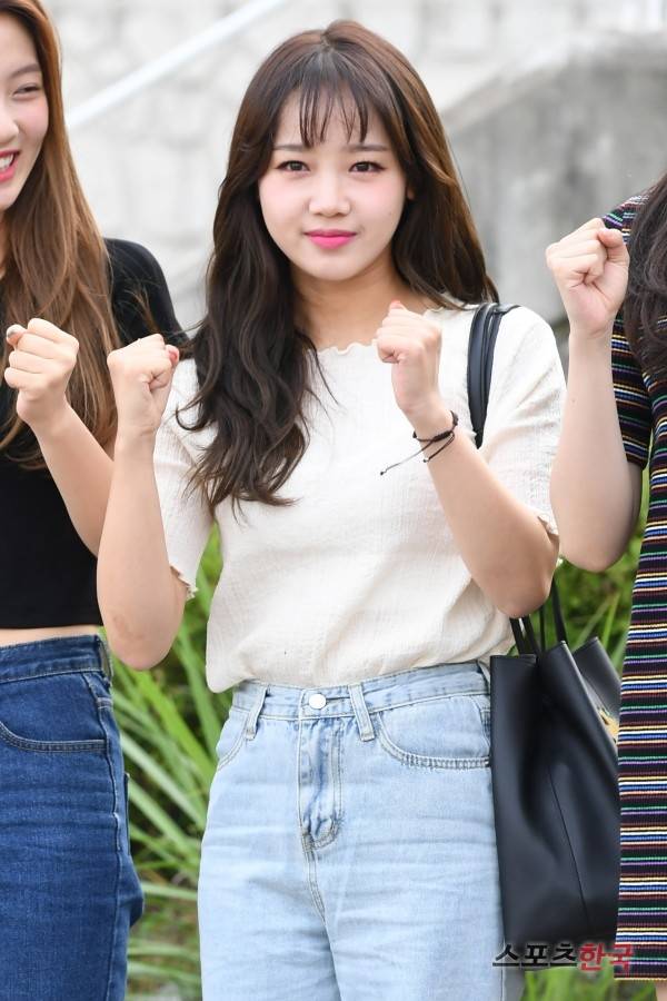 MBC '추석특집 2018 아이돌스타 육상 선수권 대회'(아육대) 녹화에 참석하고 있는 위키미키 최유정. 사진=장동규 기자 jk31@hankooki.com