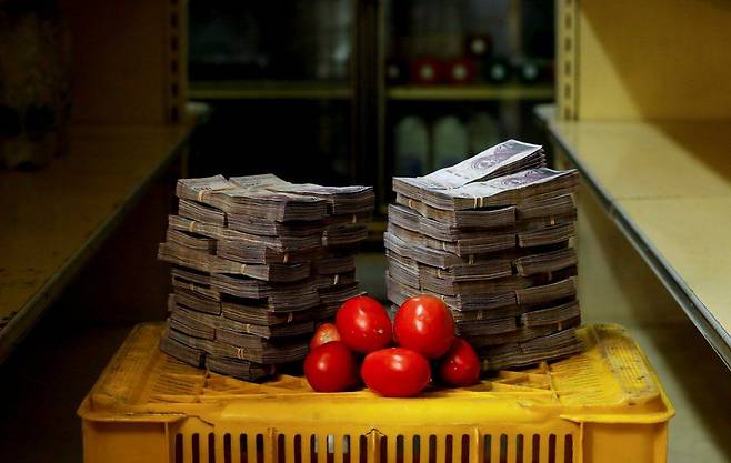 토마토 1㎏은 500만 볼리바르다.